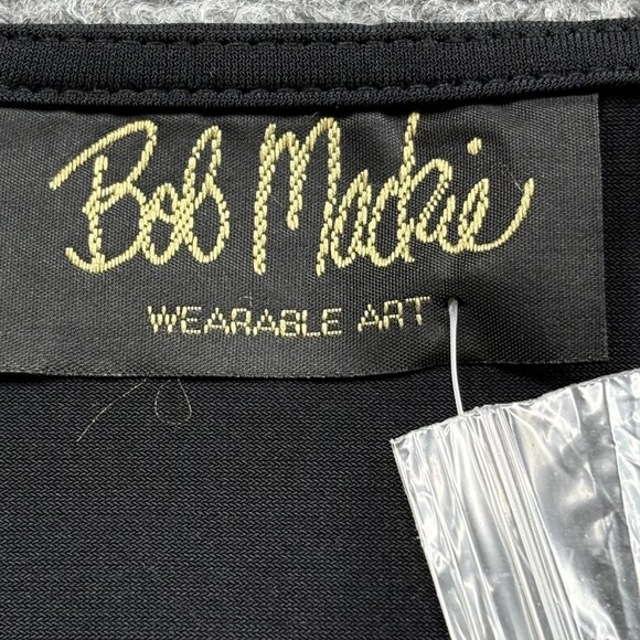 Bob Mackie Wearable Art Top Womens XXS Black Tunic Sequin Chevron‎ Party Formal - Picture 4 of 16